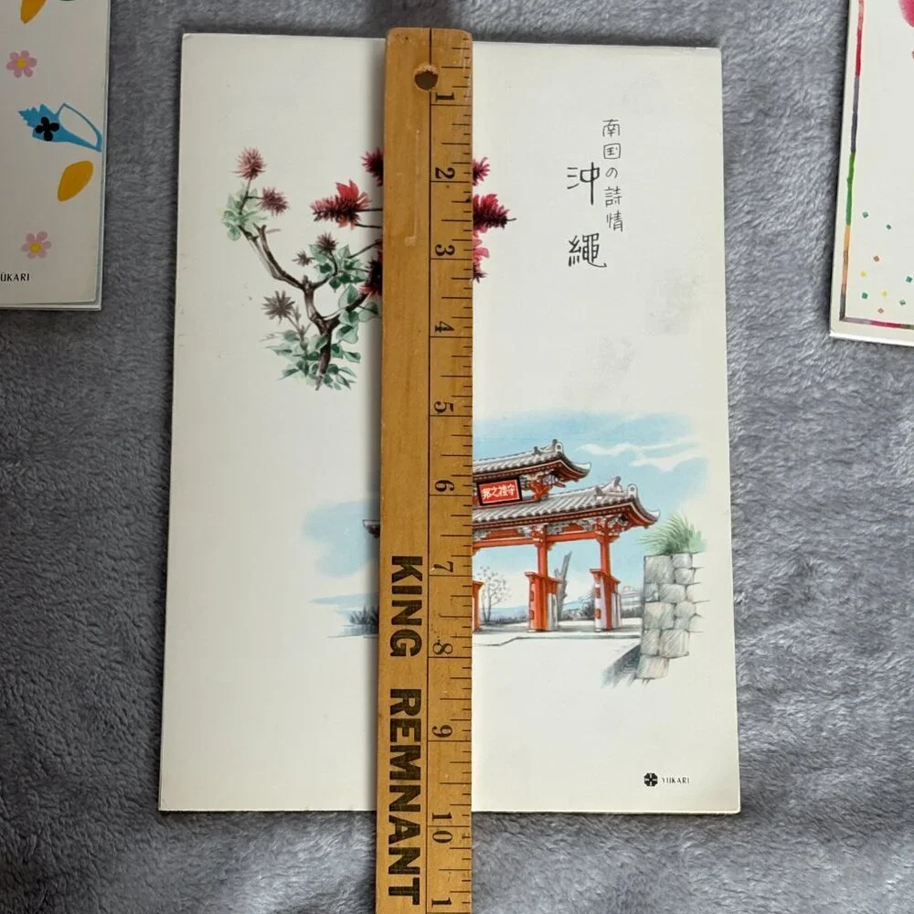 Vintage Japanese Yukari Letter Set Beach Floral Okinawa Illustration Stationery